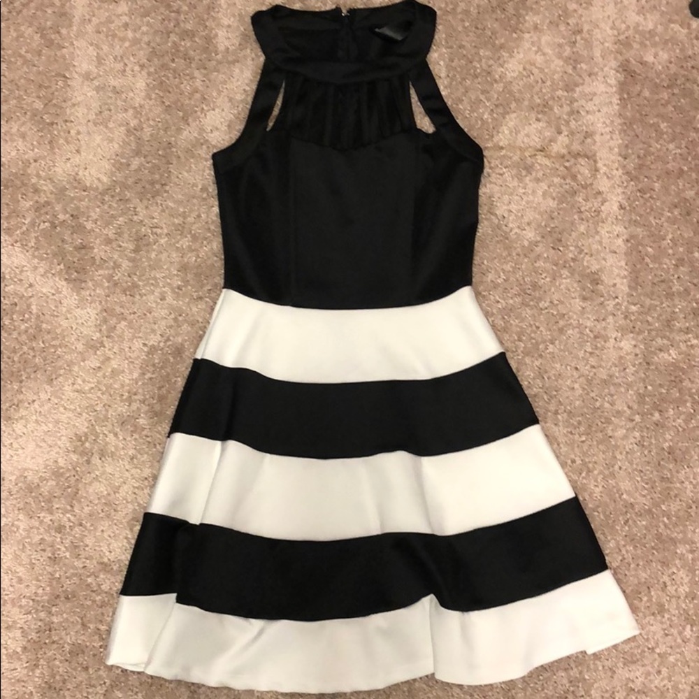 Black and White Skater Dress